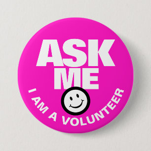 Pregúntame si soy voluntario de un botón de pin bl