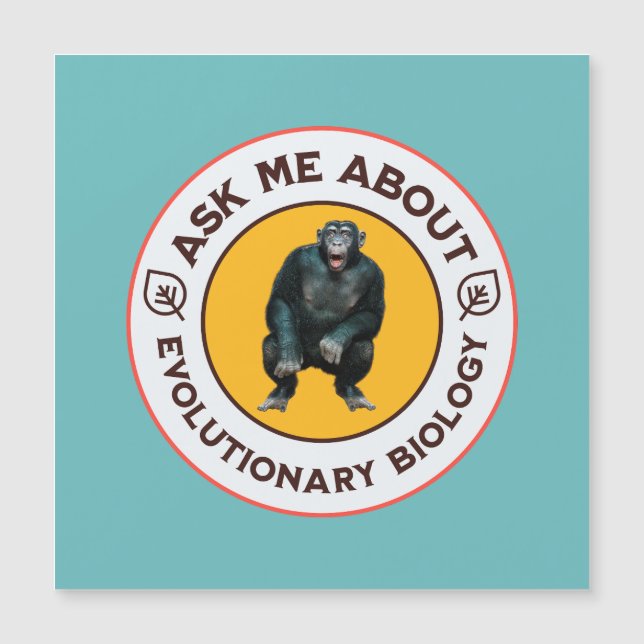 Pregúntame sobre biología evolutiva chimpancé simi (Anverso)