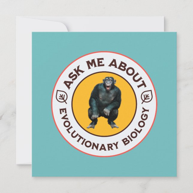 Pregúntame sobre biología evolutiva chimpancé simi (Anverso)