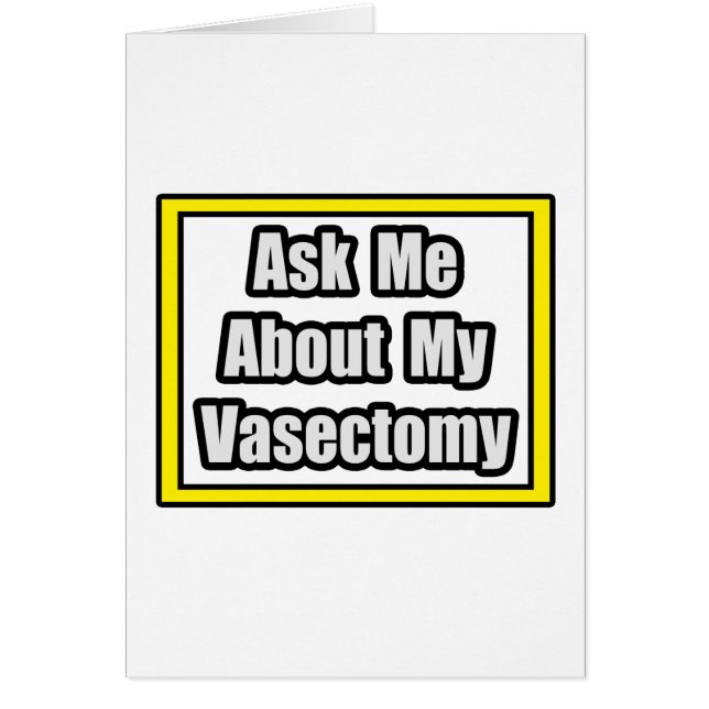 Pregúntame sobre mi Vasectomía (Frente)