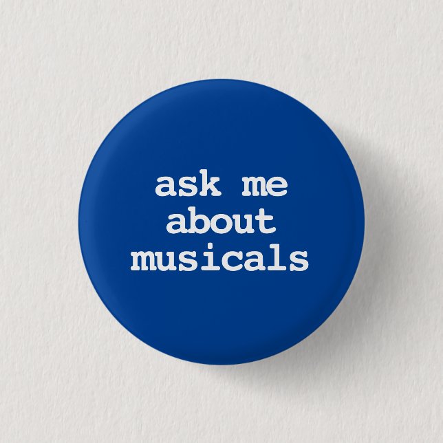 pregúntame sobre tipografía de musicales Botón (Anverso)