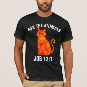 PREGUNTEN A LOS ANIMALES, Camisetas CRISTIANAS CAT