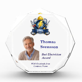 Premio al Mejor Electricista Foto Personalizada