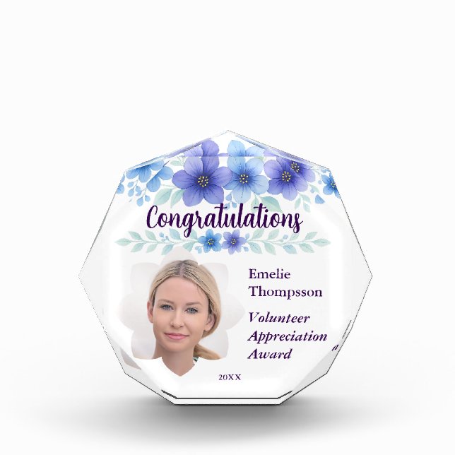 Premio de Apreciación a Voluntarios Florales, foto (Anverso)