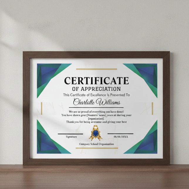 Premio de Certificado de Logro para Empleados (Subido por el creador)