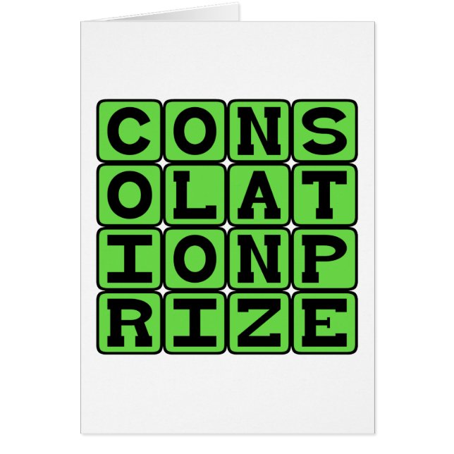 Premio de consolación, regalo para el subcampeón (Frente)