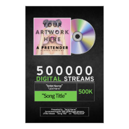 Premio de música a Poster brillante de streaming