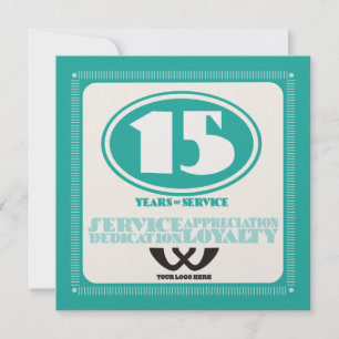 Premio de servicio a empleados retro de color pers