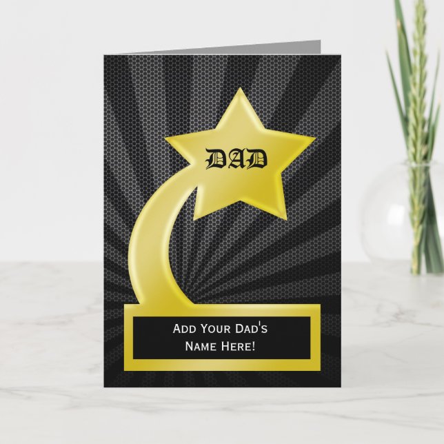 Premio Star Dad Trophy, tarjeta del día del padre (Anverso)