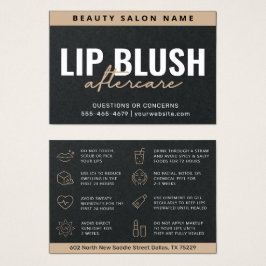 Premium Black Luxury Lip Rubor AfterCare Card