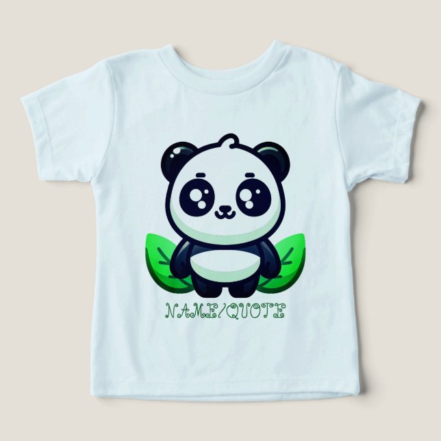 Premium Cute Panda And Leaves (Diseño delantero )