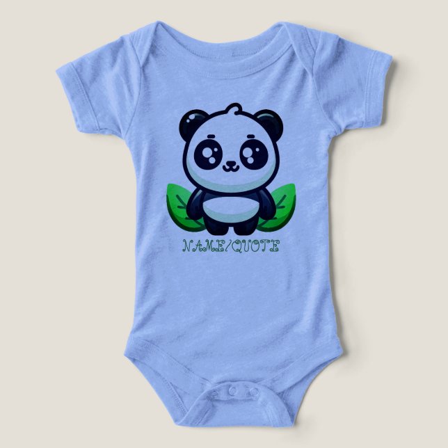 Premium Cute Panda And Leaves (Diseño delantero )