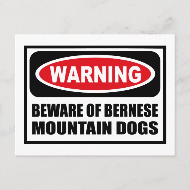 PREOCUPACIÓN DE LA postal DE PERROS DE MONTAÑA BER (Anverso)