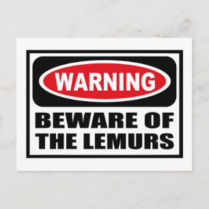 PREOCUPACIÓN DE LA postal LEMURS