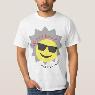 Preocupado menos diseño de camisetas de emoji