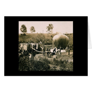 Preparación de un globo militar, molino de Gaines,