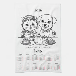 Preparado con amor Calendario de toallas de té par