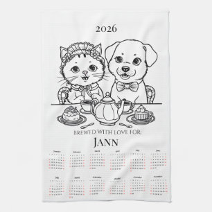 Preparado con amor Calendario de toallas de té par