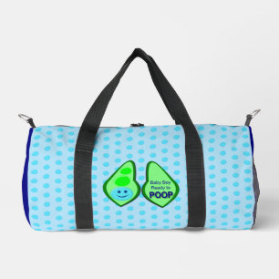 Preparado para enganchar la bolsa de pañales azul 