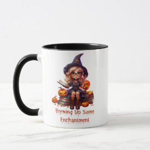 Preparando algo de encantamiento en la taza de Hal