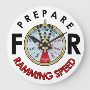 Prepararse para el reloj de pared de velocidad de 