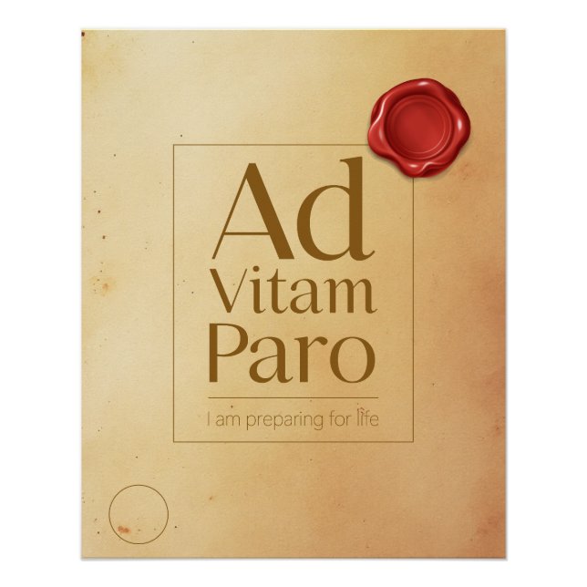 Preparation Motivational Quote - Latin Poster Art (Anverso)