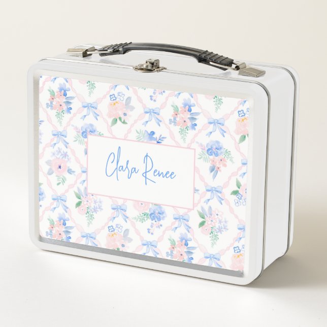 Preppy Arcos de enrejado floral personalizados (Anverso)