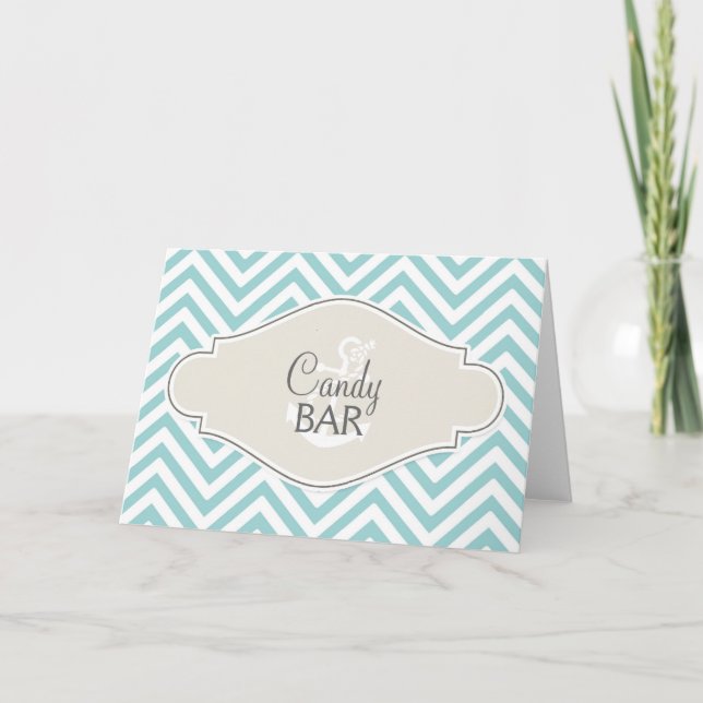 Preppy Chevron Stripe Modern Monogramed Name (Anverso)