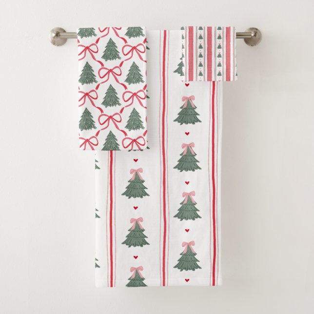 Preppy Christmas Gingham Bow  (In situ)