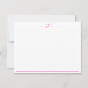 Preppy Hot Pink & White nota de
