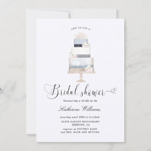 preppy naútico torta floral Bridal Shower