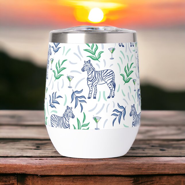 Preppy Navy Zebra Martinis White (Subido por el creador)