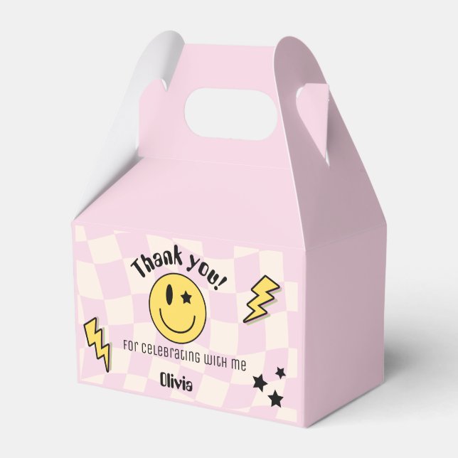 Preppy Patel Pink Y2K Retro Caja de Favor de Cumpl (Front Side)