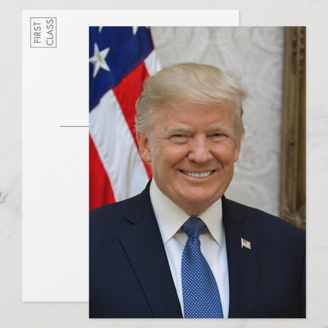 Pres. Gran postal de Donald Trump 2017 (Anverso / Reverso)