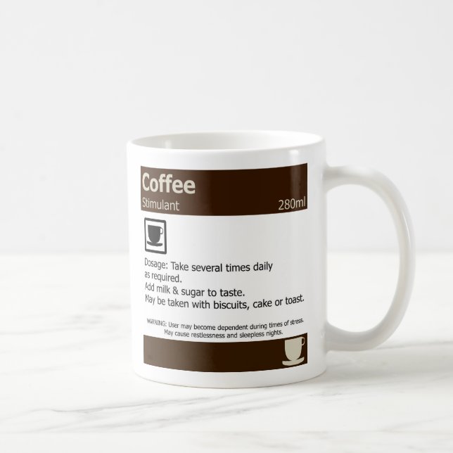 Prescripción del café, taza médica (Derecha)