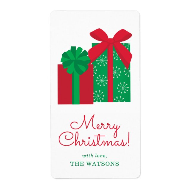 Presenta la etiqueta de regalo personalizada (Frente)