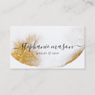 Presentación Abstract Gold Purpurina Watercolor Tarjeta de visi