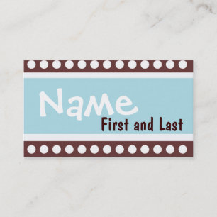 Presentación Azul del muchacho y tarjeta de visita de Brown