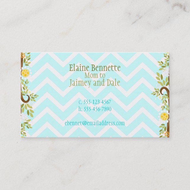 Presentación Búhos blancos - tarjeta de visita de encargo de la (Anverso)