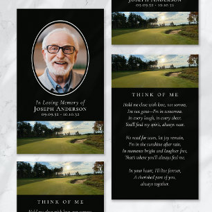 Presentación Campo De Golf En Tarjeta De Oración De Memoria Ama