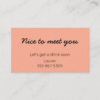 Presentación Conoce Cute - Tarjeta de citas "Llámame"