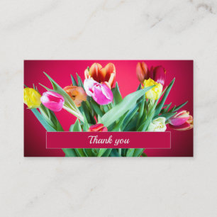 Presentación Decoración floral tarjeta de agradecimiento a los 