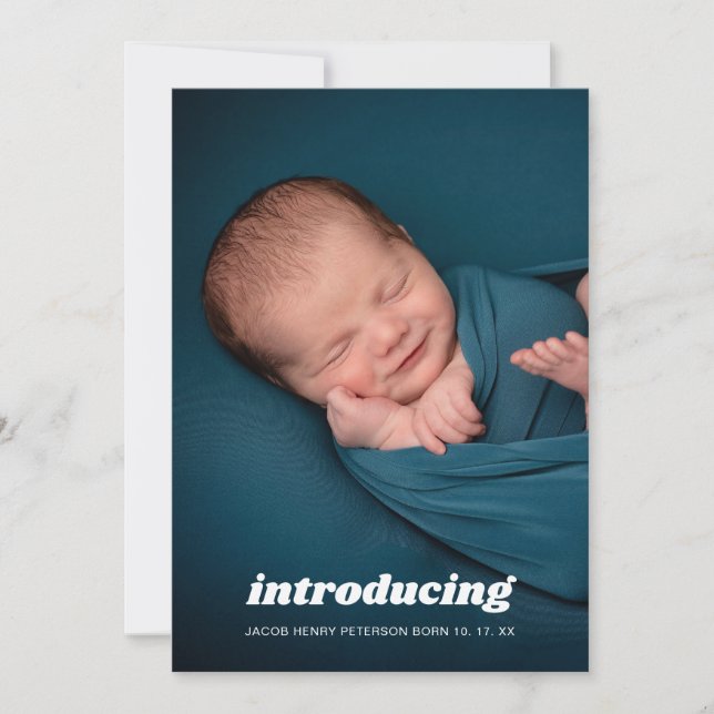 Presentación del anuncio del nacimiento del bebé d (Anverso)