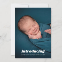 Presentación del anuncio del nacimiento del bebé d