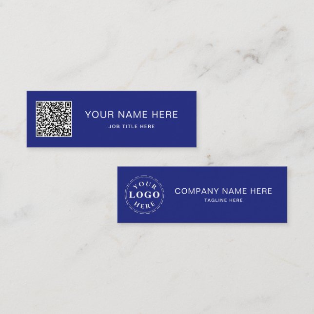 Presentación Diseño de tarjeta de minitarjía azul de la marina  (Anverso / Reverso)