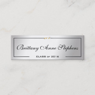 Presentación Elegante tarjeta de diploma de graduación de plata
