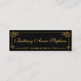 Presentación Elegante tarjeta de graduación de oro brillante In