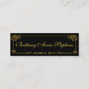 Presentación Elegante tarjeta de graduación de oro brillante In