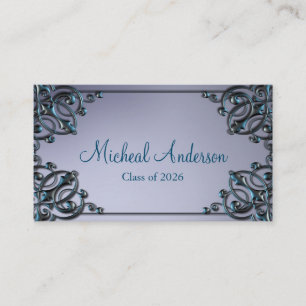 Presentación Elegante tarjeta de graduación de plata