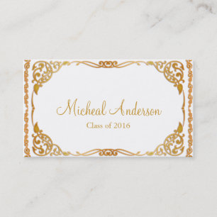 Presentación Elegante tarjeta de graduación de plata